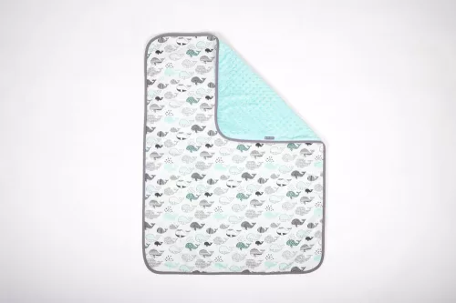 Incababy Baby Blanket Blue Whale XXL
